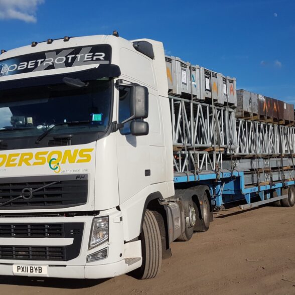 Andersons Loaded with Scaffolding Equipment