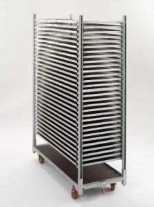 CC danish plant trolley with a stack of shelves