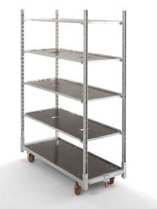 CC danish plant trolley with 4 shelves and 4 posts