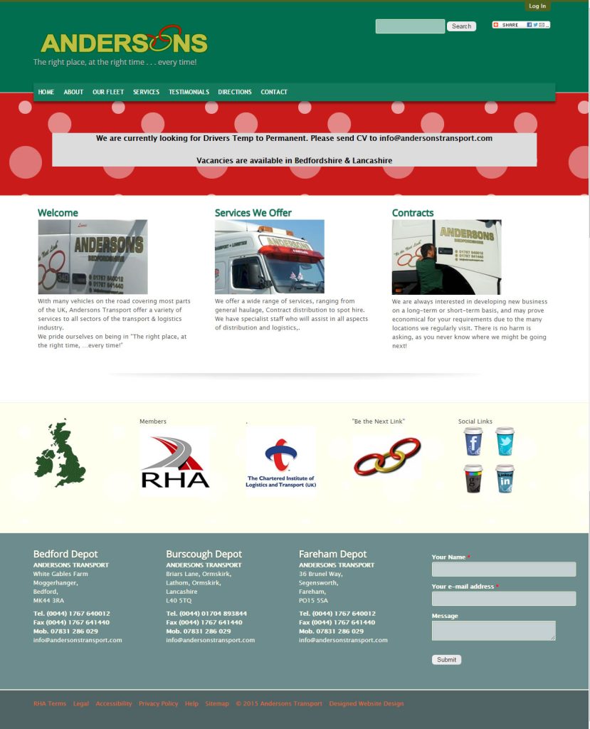 andersons website preview 2014