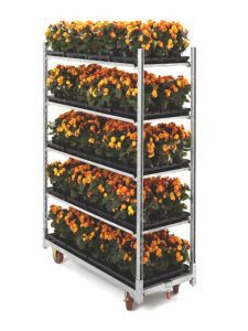 CC danish plant trolley with plants on 4 shelves
